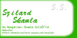 szilard skamla business card